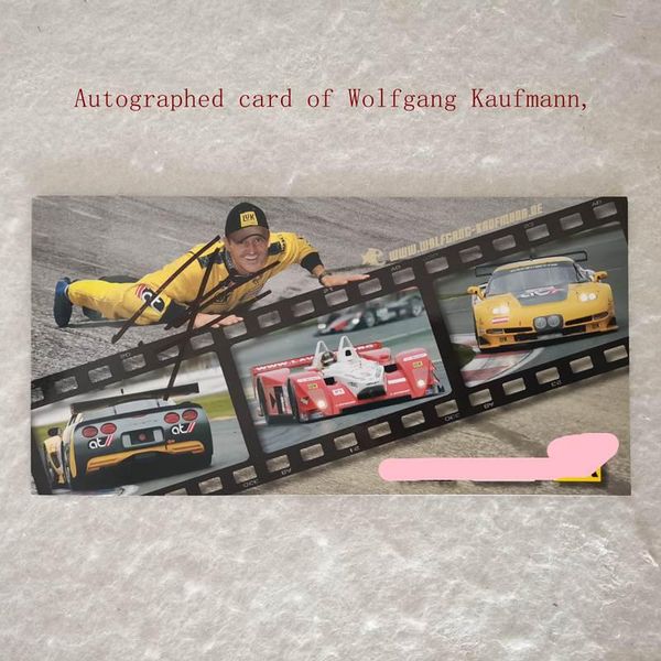 greeting cards autographed card of wolfgang kaufmann, driver famous german gt team, 10x21cm. real fans get it by letter.
greeting cards autographed card of wolfgang kaufmann, driver famous german gt team, 10x21cm. real fans get it by letter.