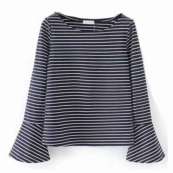 summer flare sleeves o-neck long straight striped classic casual women t-shirt 210524, White
summer flare sleeves o-neck long straight striped classic casual women t-shirt 210524, White