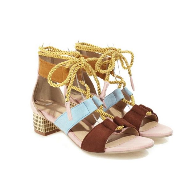 sandalias mujer 2021 summer women lace up color matching open toe square high heel shoes causal sandals plus size 46 47 48 6607, Black
sandalias mujer 2021 summer women lace up color matching open toe square high heel shoes causal sandals plus size 46 47 48 6607, Black