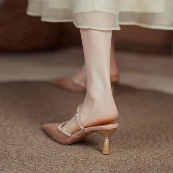 dress shoes soft kid sheep suede mules for women spring summer shiny spark crystal rhinestone high heel party wedding shoe, Black
dress shoes soft kid sheep suede mules for women spring summer shiny spark crystal rhinestone high heel party wedding shoe, Black