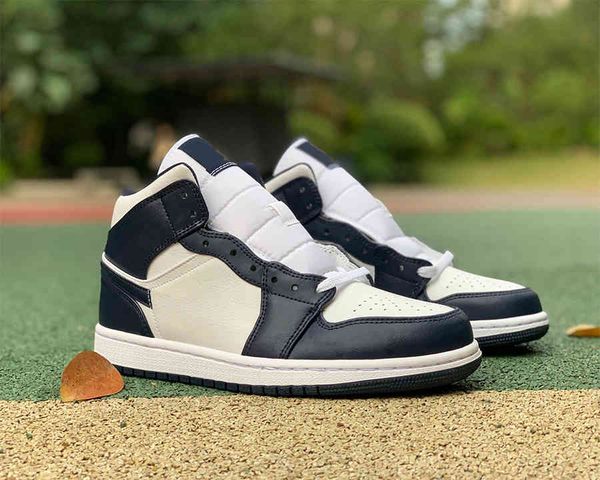 shoes men basketball 1s jumpman 1 mid white metallic gold obsidian women trainers sneakers sports come