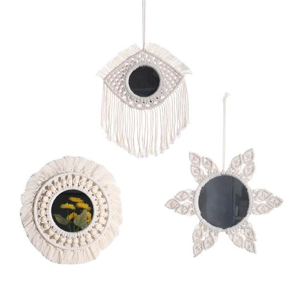 decorative objects & figurines macrame lace wall-mounted mirror fringed hand-woven boho home wall decor girls kids room decoration outdoor g
decorative objects & figurines macrame lace wall-mounted mirror fringed hand-woven boho home wall decor girls kids room decoration outdoor g
