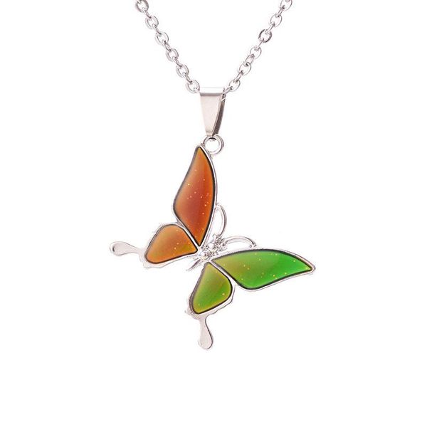 2021 new thermochromic butterfly temperature sensing pendant necklace bracelet alloy chain discolor necklace cool funny jewelry necklaces, Silver
2021 new thermochromic butterfly temperature sensing pendant necklace bracelet alloy chain discolor necklace cool funny jewelry necklaces, Silver