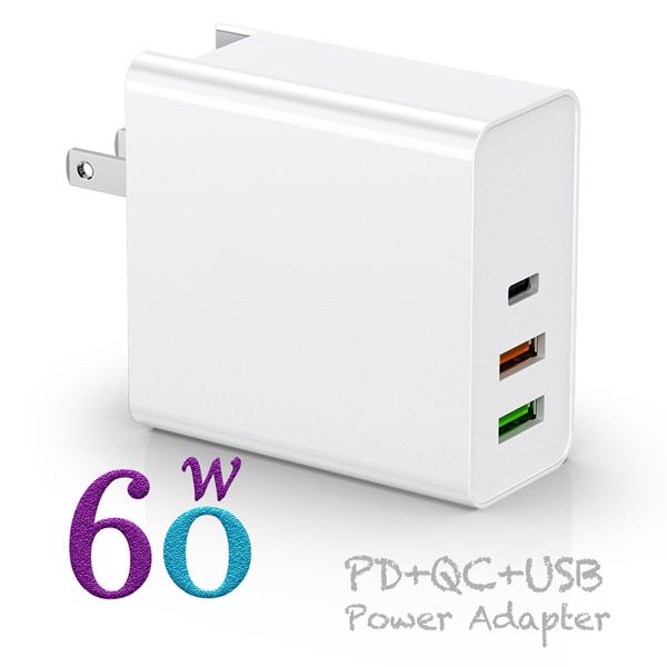 3port 60w usb pd fast chargers qc3.0 for macbook switch air pro type c iphone 8 xr samsung xiaomi wall charger
3port 60w usb pd fast chargers qc3.0 for macbook switch air pro type c iphone 8 xr samsung xiaomi wall charger
