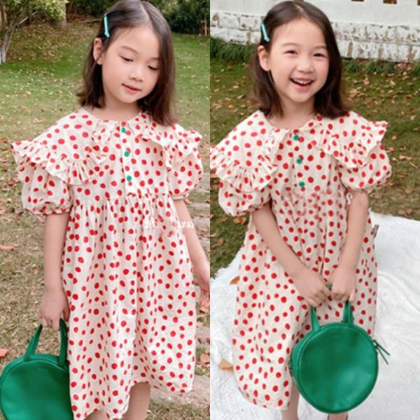 girl's dresses girls summer dress red color dot kids baby girl casual beach daughter party gift children clothes, Red;yellow
girl's dresses girls summer dress red color dot kids baby girl casual beach daughter party gift children clothes, Red;yellow