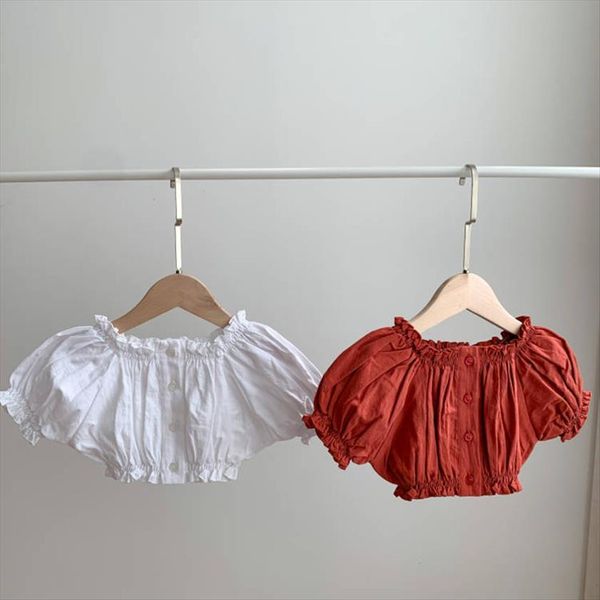 summer korean style baby girls blouses pure color short puff sleeve toddlers kids shirts, White;black
summer korean style baby girls blouses pure color short puff sleeve toddlers kids shirts, White;black