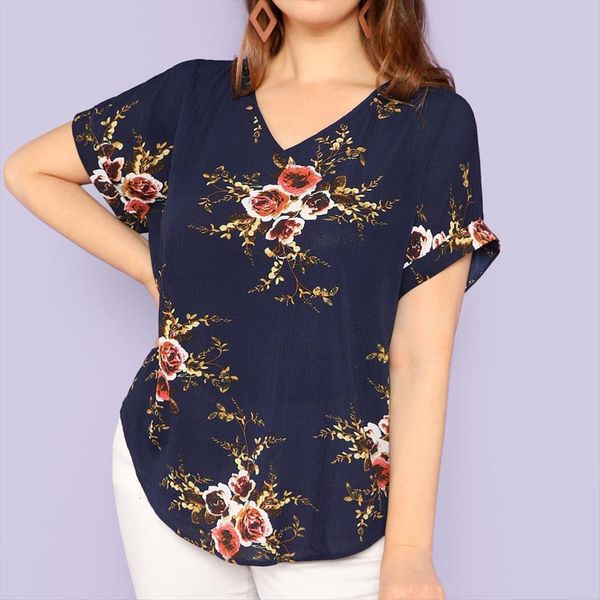 40 floral print womens shirts plus size v neck short cuffed sleeve casual harajuku elegant vintage aesthetic clothes, White
40 floral print womens shirts plus size v neck short cuffed sleeve casual harajuku elegant vintage aesthetic clothes, White