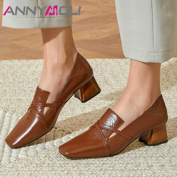 dress shoes annymoli women square toe cow leather mid heel pumps block heels female ladies spring brown size 41 42, Black
dress shoes annymoli women square toe cow leather mid heel pumps block heels female ladies spring brown size 41 42, Black