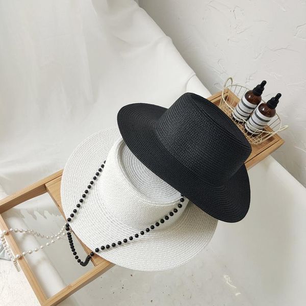 wide brim hats european and american debutante chain pearl pendant flat-ed straw hat woman summer beach resort big-brimmed, Blue;gray
wide brim hats european and american debutante chain pearl pendant flat-ed straw hat woman summer beach resort big-brimmed, Blue;gray