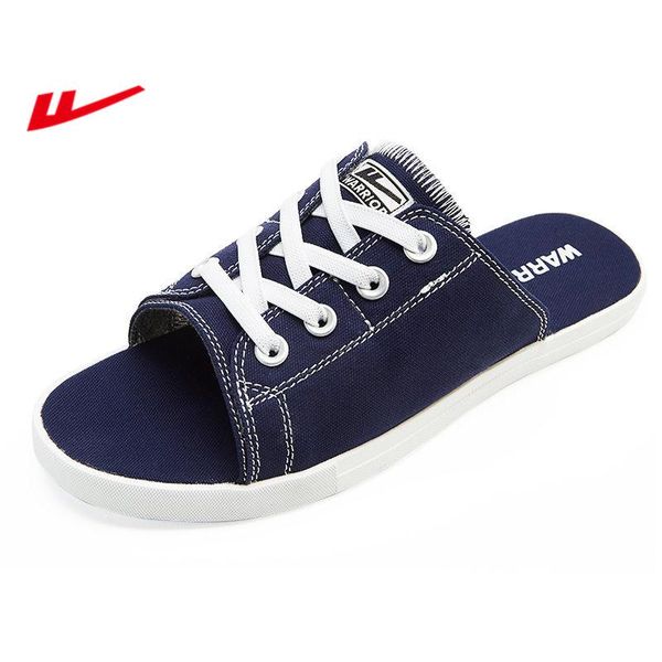 slippers warrior (huili) men shoes light and breathable casual comfortable, Black