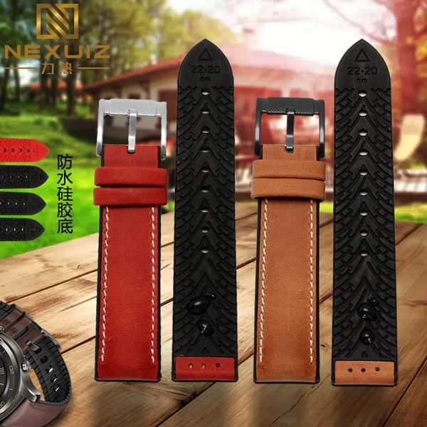 watch bands dermis leather + silicone rubber 18mm 20mm 22mm 24mm strap watchband for men brand omg bracelet accessory waterproof belt, Black;brown
watch bands dermis leather + silicone rubber 18mm 20mm 22mm 24mm strap watchband for men brand omg bracelet accessory waterproof belt, Black;brown