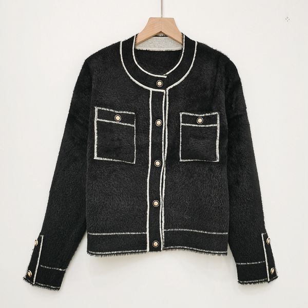 1216 2022 runway autumn brand same style sweater cardigan long sleeve crew neck black pink apricot fashion womens clothes womens meiyi, White;black
1216 2022 runway autumn brand same style sweater cardigan long sleeve crew neck black pink apricot fashion womens clothes womens meiyi, White;black