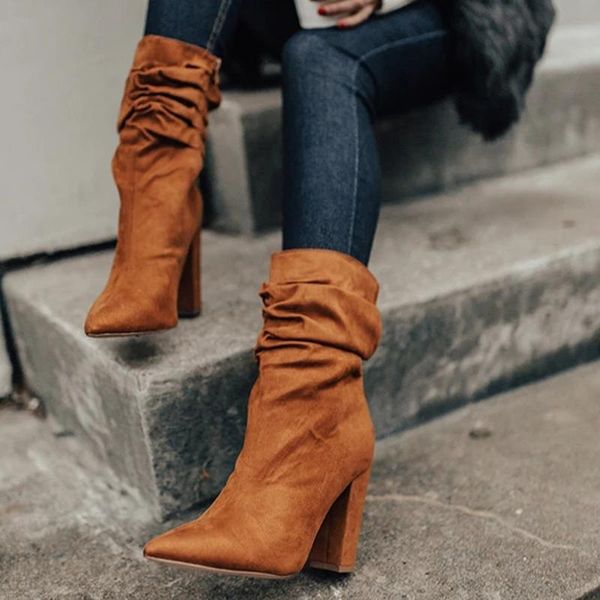 boots winter women ladies square root heel rome retro middle tube zip suede pointed toe casual shoes woman botas mujer, Black
boots winter women ladies square root heel rome retro middle tube zip suede pointed toe casual shoes woman botas mujer, Black
