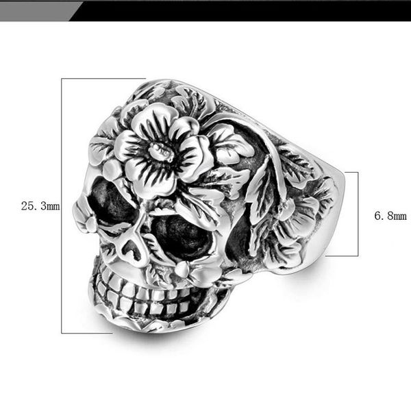 cluster rings men's ring stainless steel flowers and skull fashion jewellery for men punk geometric rock style jewelry, Golden;silver
cluster rings men's ring stainless steel flowers and skull fashion jewellery for men punk geometric rock style jewelry, Golden;silver