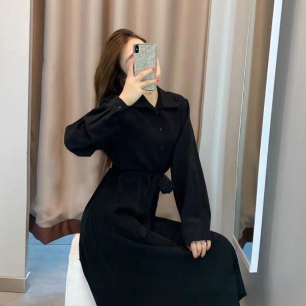 casual dresses autumn long sleeve women dress ladies sashes button office vestidos femme midi vintage roupas femininas, Black;gray
casual dresses autumn long sleeve women dress ladies sashes button office vestidos femme midi vintage roupas femininas, Black;gray