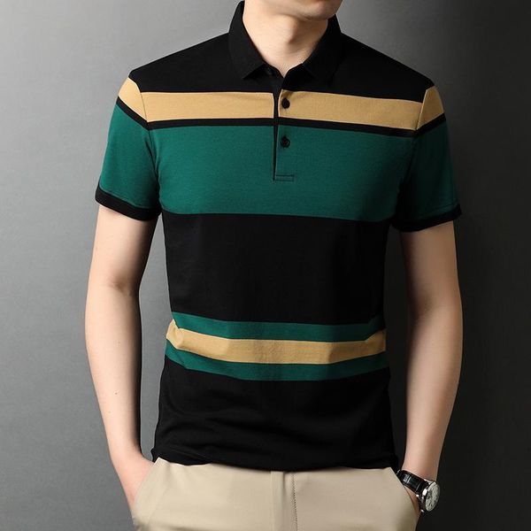 men's polos grade summer brand striped mens designer shirts cotton short sleeve casual fashions men clothing large size, White;black
men's polos grade summer brand striped mens designer shirts cotton short sleeve casual fashions men clothing large size, White;black