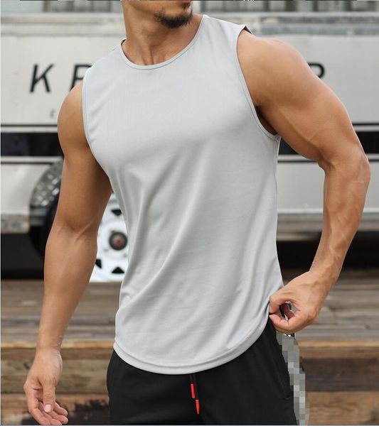 men' tank men sports summer breathable sleeveless round neck solid color running fitness for clothing, White;black
men' tank men sports summer breathable sleeveless round neck solid color running fitness for clothing, White;black