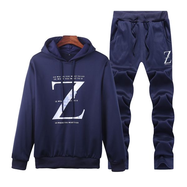 men's long sleeve hooded sweater trend korean student pants leisure sports two-piece spring and autumn suit, Gray
men's long sleeve hooded sweater trend korean student pants leisure sports two-piece spring and autumn suit, Gray