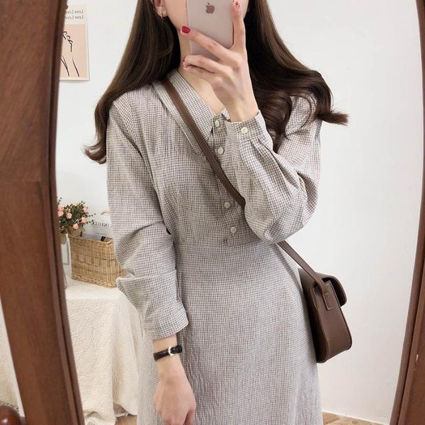 new plus size autumn dress girls boho party female vintage dress plaid buttons long sleeve women dresses long shirt robe vestido, Black;gray
new plus size autumn dress girls boho party female vintage dress plaid buttons long sleeve women dresses long shirt robe vestido, Black;gray