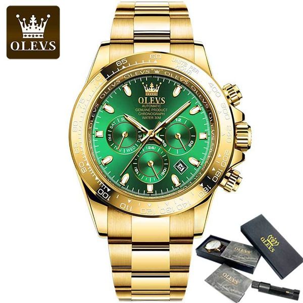 olevs men watche brand luxury fashion stainless steel gold clock lighting hand mechanical s presents for, Slivery;brown
olevs men watche brand luxury fashion stainless steel gold clock lighting hand mechanical s presents for, Slivery;brown