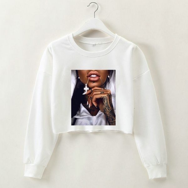 2021 design autumn casual o-neck crop streetwear ins character print short sweatshirt long-sleeved womens clothing q2pf, Black
2021 design autumn casual o-neck crop streetwear ins character print short sweatshirt long-sleeved womens clothing q2pf, Black