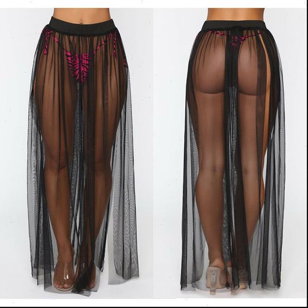 women beach mesh sheer skirts swim wear bikini cover up wrap long sarong pareo see through ladies clothes holiday fashion new, Black
women beach mesh sheer skirts swim wear bikini cover up wrap long sarong pareo see through ladies clothes holiday fashion new, Black