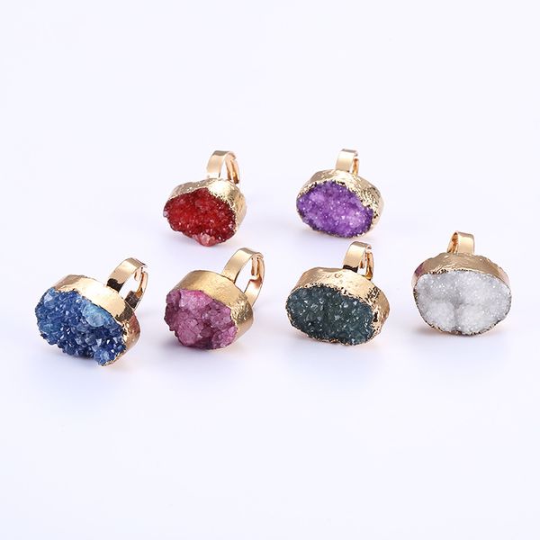 cute natural crystal stone gold plated druzy adjustable rings party club decor fashion jewelry for women girl, Golden;silver
cute natural crystal stone gold plated druzy adjustable rings party club decor fashion jewelry for women girl, Golden;silver