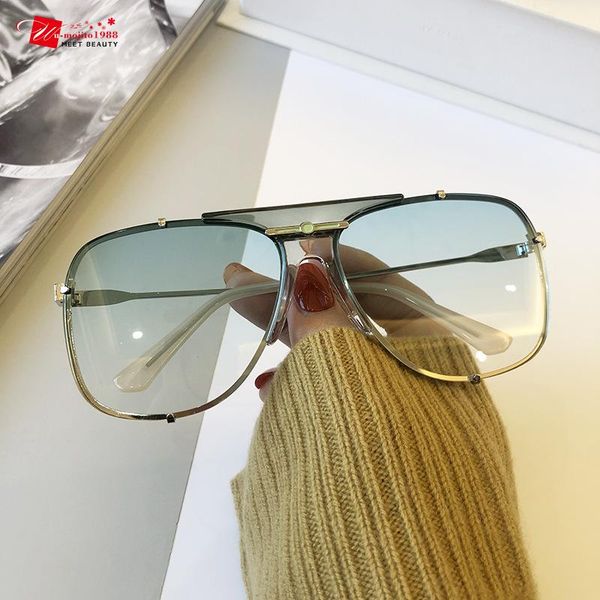 sunglasses women trend square one piece rectangle sun glasses men vintage oversized shades female uv400, White;black
sunglasses women trend square one piece rectangle sun glasses men vintage oversized shades female uv400, White;black