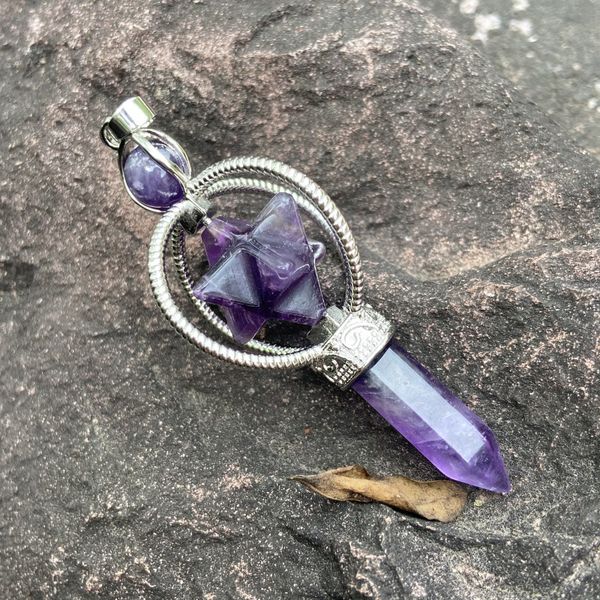 wholesale handmade rainbow natural hexagram stone pendant for magic necklace making, Silver
wholesale handmade rainbow natural hexagram stone pendant for magic necklace making, Silver