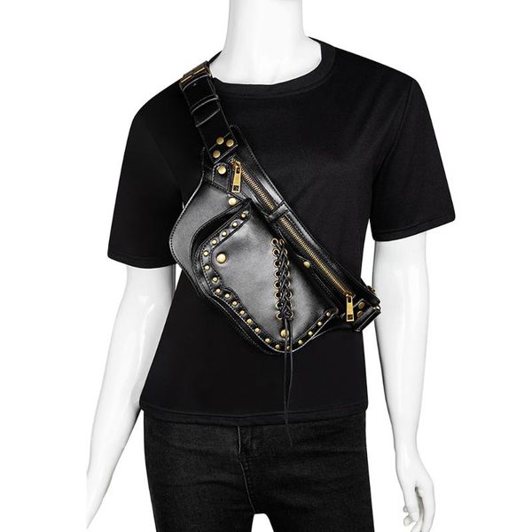 waist bags luxury women's packs for men's vintage steampunk crossbody personality ladies rivets decorate chest bag
waist bags luxury women's packs for men's vintage steampunk crossbody personality ladies rivets decorate chest bag
