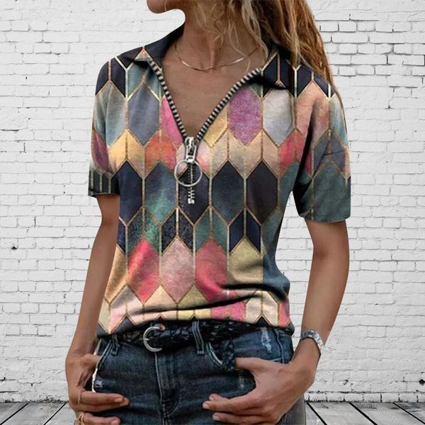 women's blouses & shirts women blouses geometric print short sleeve zipper lapel collar harajuku plus size female casual vintage, White
women's blouses & shirts women blouses geometric print short sleeve zipper lapel collar harajuku plus size female casual vintage, White