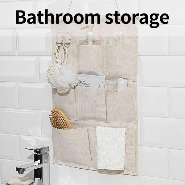 storage bags door back with 7 pockets hanging organizer bag hang on the wall cotton linen for bedroom kitchen bathroom
storage bags door back with 7 pockets hanging organizer bag hang on the wall cotton linen for bedroom kitchen bathroom