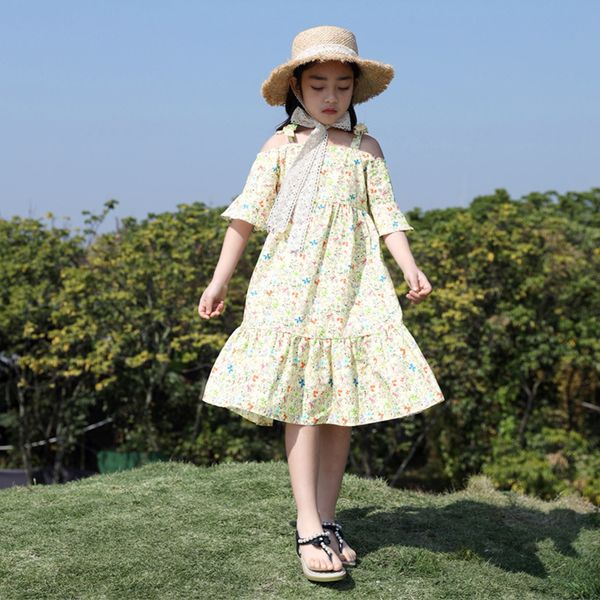 summer 2021 fashion princess dress youth off shoulder flower medium length beach girl's children's, Red;yellow
summer 2021 fashion princess dress youth off shoulder flower medium length beach girl's children's, Red;yellow