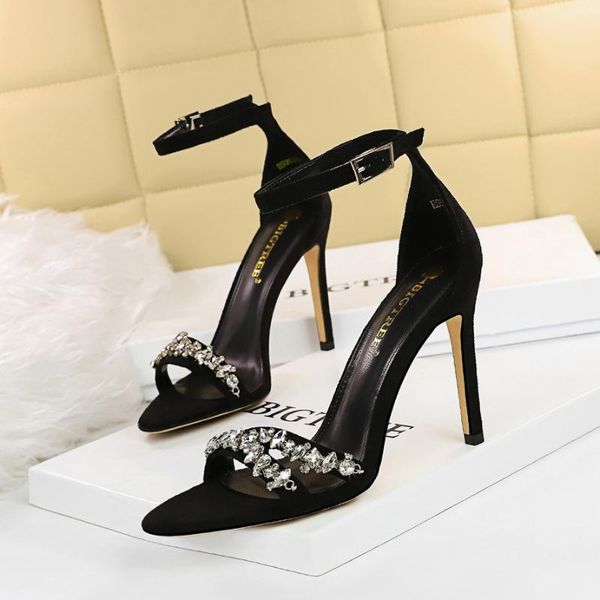 dress shoes bigtree women sandals crystal party elegant flock open toe hollow thin high heels .5cm silettos ladies wedding shoe, Black
dress shoes bigtree women sandals crystal party elegant flock open toe hollow thin high heels .5cm silettos ladies wedding shoe, Black