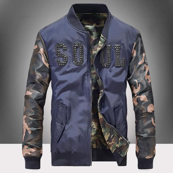 men's jackets streetwear camouflage patchwork jacket men fashion autumn stand collar camo coats slim fit outerwear outdoor male, Black;brown
men's jackets streetwear camouflage patchwork jacket men fashion autumn stand collar camo coats slim fit outerwear outdoor male, Black;brown