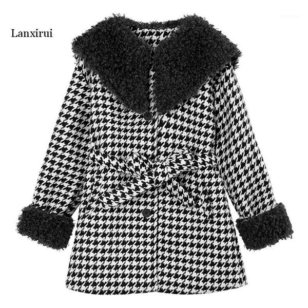 women black khaki plaid faux woolen coat patchwork lambswool teddy button pocket sash houndstooth winter women's wool & blends
women black khaki plaid faux woolen coat patchwork lambswool teddy button pocket sash houndstooth winter women's wool & blends