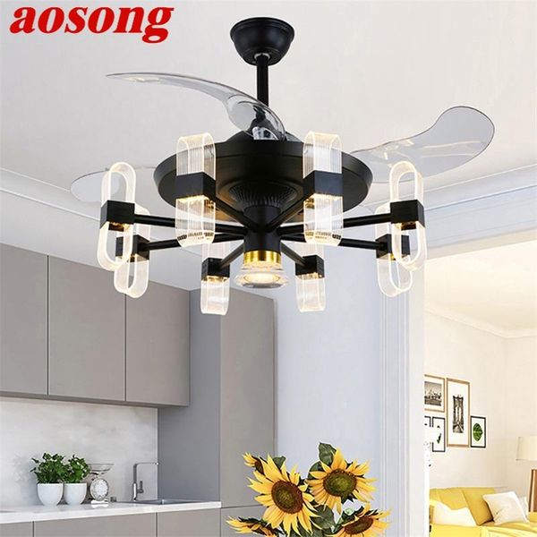 electric fans aosong modern ceiling fan with light and control led fixtures 220v 110v decorative for home living room bedroom restaurant
electric fans aosong modern ceiling fan with light and control led fixtures 220v 110v decorative for home living room bedroom restaurant