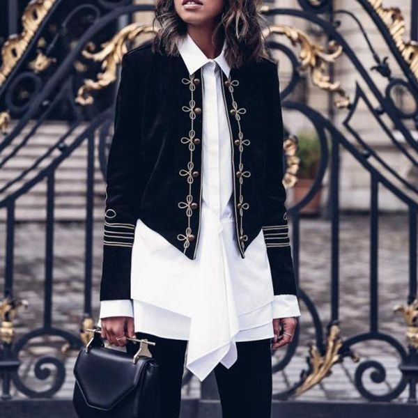 women's jackets women autumn formal work suit jacket vintage steampunk short trench slim streetwear clothes female double-breasted thin, Black;brown
women's jackets women autumn formal work suit jacket vintage steampunk short trench slim streetwear clothes female double-breasted thin, Black;brown