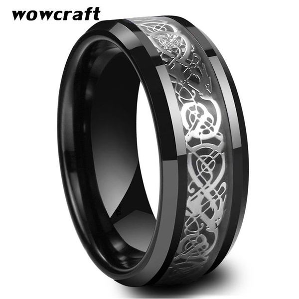 wedding rings mens womens tungsten carbide ring black carbon fiber dragon inlay comfort fit engagement bands with beveled edges, Slivery;golden
wedding rings mens womens tungsten carbide ring black carbon fiber dragon inlay comfort fit engagement bands with beveled edges, Slivery;golden