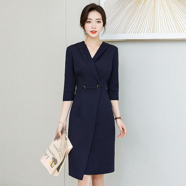 casual dresses spring 2021 nian style female business dress ol fashion commuter work overall building sales department workwear, Black;gray
casual dresses spring 2021 nian style female business dress ol fashion commuter work overall building sales department workwear, Black;gray