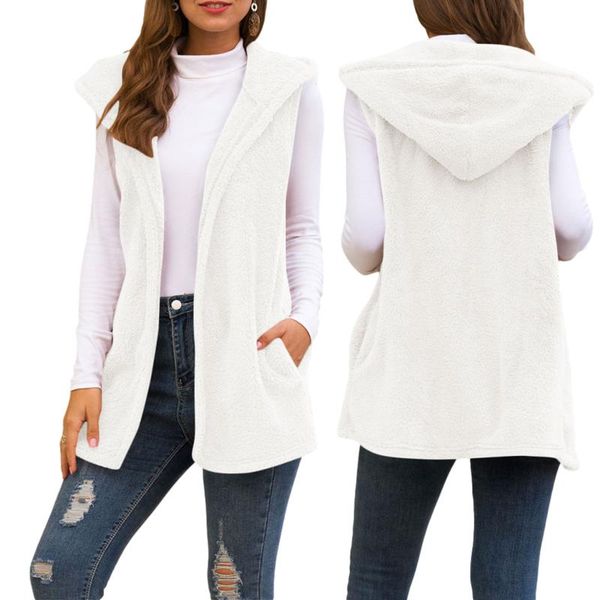 women's vests imcute plush vest fall/winter lapel long sleeve cardigan hooded elegant high street slim mid-length jacket, Black;white
women's vests imcute plush vest fall/winter lapel long sleeve cardigan hooded elegant high street slim mid-length jacket, Black;white