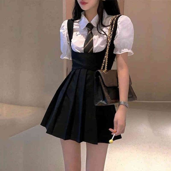 houzhou black pleated mini dress women kawaii vintage preppy style high waist sleeveless strap dress for girls korean fashion, White;black
houzhou black pleated mini dress women kawaii vintage preppy style high waist sleeveless strap dress for girls korean fashion, White;black
