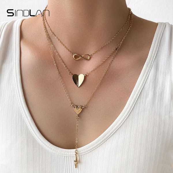 pendant necklaces sindlan 3 layer vintage heart gold for women classic star couple 2021 kpop fashion jewelry collares para mujer, Silver
pendant necklaces sindlan 3 layer vintage heart gold for women classic star couple 2021 kpop fashion jewelry collares para mujer, Silver