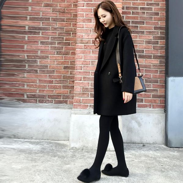 women's wool & blends 2021 winter korean loose was thin in the long paragraph coat cocoon black woolen jacket
women's wool & blends 2021 winter korean loose was thin in the long paragraph coat cocoon black woolen jacket
