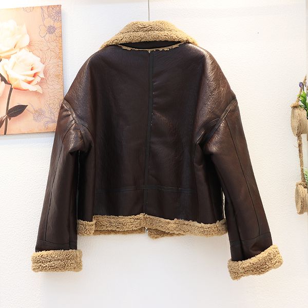 winter thick warm short lamb fur female big pocket motorcycle black leather coat jacket women locomotive outwear n1y8
winter thick warm short lamb fur female big pocket motorcycle black leather coat jacket women locomotive outwear n1y8
