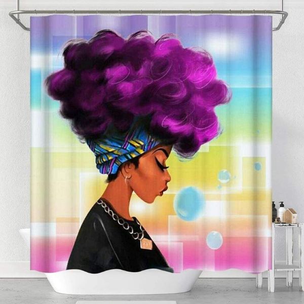 shower curtains curtain african american woman afro lady with purple hair black 72x72 inches waterproof 12 hooks bathroom decor
shower curtains curtain african american woman afro lady with purple hair black 72x72 inches waterproof 12 hooks bathroom decor