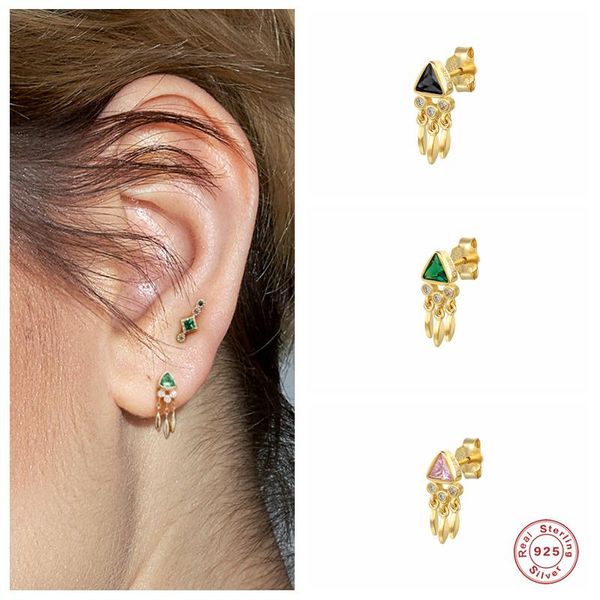 stud aide 925 sterling silver colorful triangle zircon earrings for women small oval discs pendant geometric ear jewelry, Golden;silver
stud aide 925 sterling silver colorful triangle zircon earrings for women small oval discs pendant geometric ear jewelry, Golden;silver