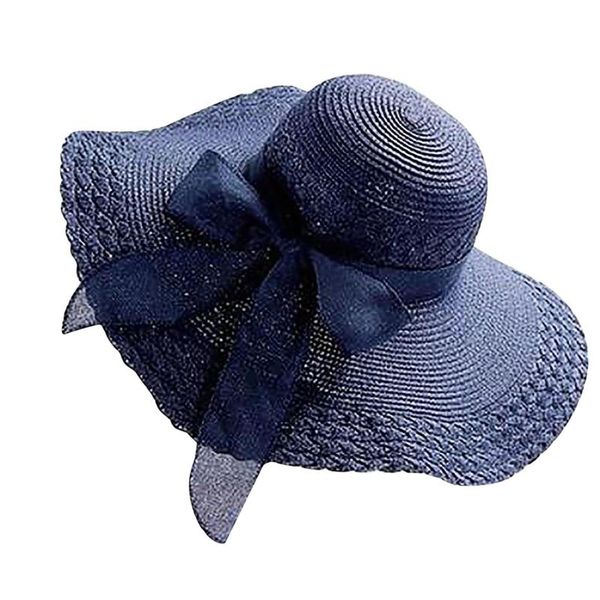 wide brim hats summer female sun visor hat big classic bowknot folding straw clothes outdoor beach cap women uv protection, Blue;gray
wide brim hats summer female sun visor hat big classic bowknot folding straw clothes outdoor beach cap women uv protection, Blue;gray
