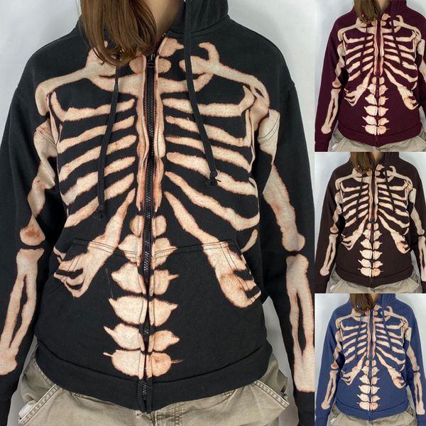 women's jackets y2k gothic hoodie autumn and winter jacket skull long sleeve zipper sweater men women ins retro harajuku streetwear, Black;brown
women's jackets y2k gothic hoodie autumn and winter jacket skull long sleeve zipper sweater men women ins retro harajuku streetwear, Black;brown