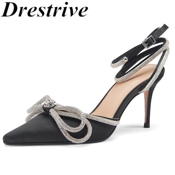 drestrive women sandals pointed toe satin butterfly knot crystal 2021 summer high heel shoes black buckle thin heels
drestrive women sandals pointed toe satin butterfly knot crystal 2021 summer high heel shoes black buckle thin heels